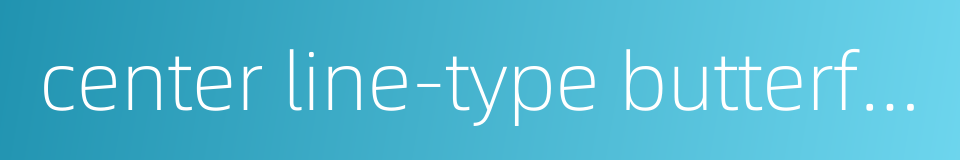 center line-type butterfly valve的同义词