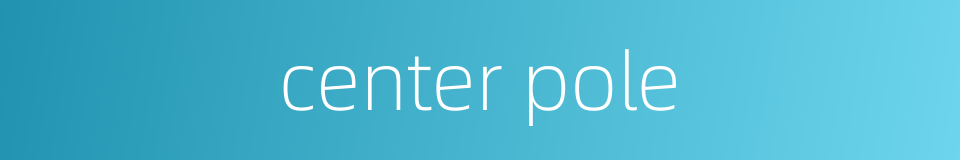 center pole的同义词