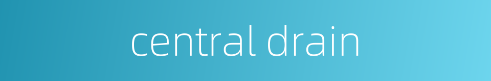 central drain的同义词