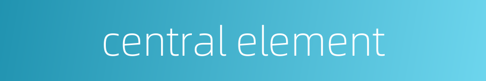 central element的同义词