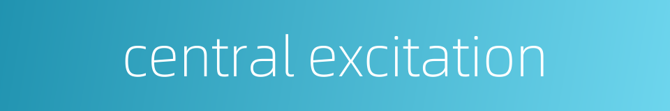 central excitation的同义词