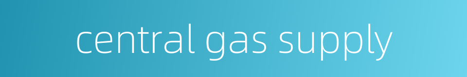 central gas supply的同义词