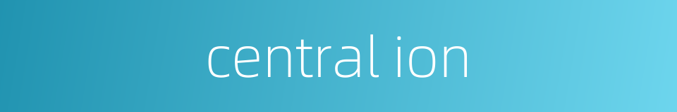 central ion的同义词