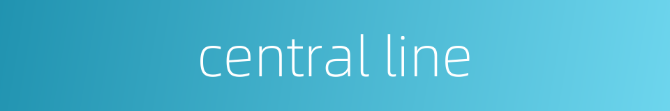 central line的同义词