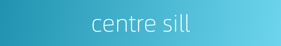 centre sill的同义词