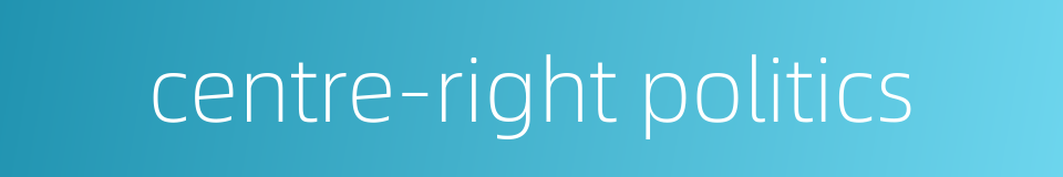 centre-right politics的同义词