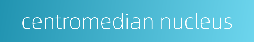 centromedian nucleus的同义词