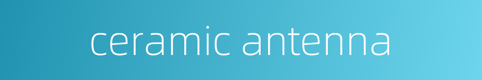 ceramic antenna的同义词