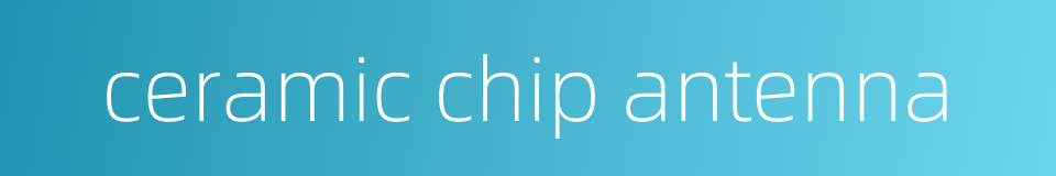 ceramic chip antenna的同义词