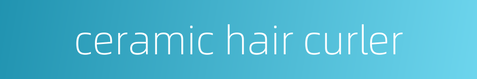 ceramic hair curler的同义词