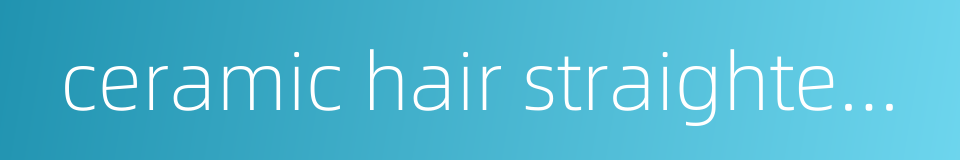 ceramic hair straightener的同义词