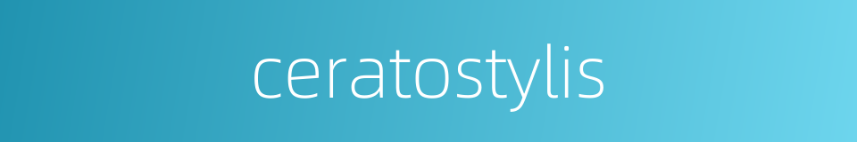 ceratostylis的同义词