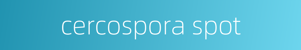 cercospora spot的同义词