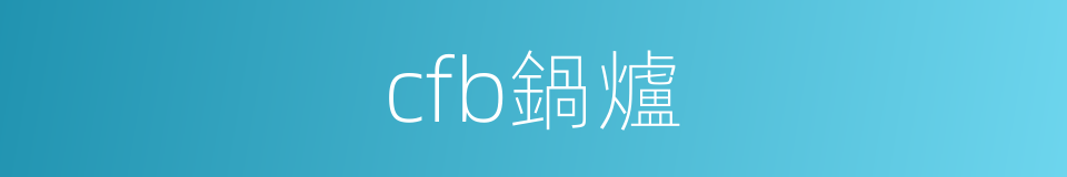 cfb鍋爐的同義詞