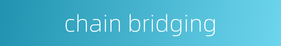 chain bridging的同义词