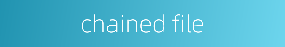 chained file的同义词