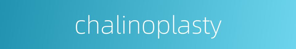 chalinoplasty的同义词