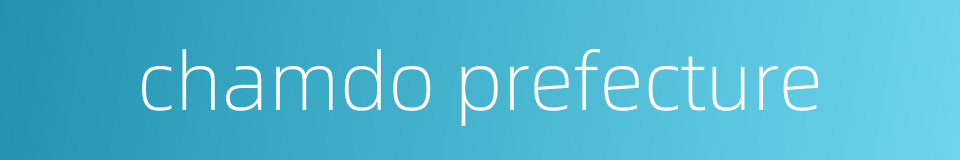 chamdo prefecture的同义词