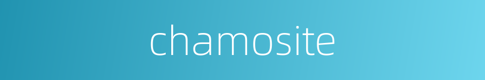 chamosite的同义词
