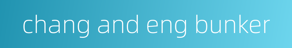 chang and eng bunker的同义词