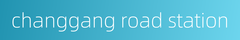changgang road station的同义词