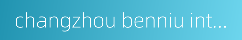 changzhou benniu international airport的同义词