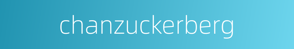 chanzuckerberg的同义词