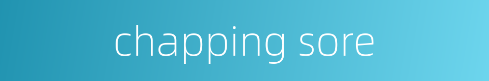 chapping sore的同义词