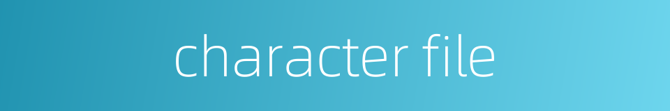 character file的同义词