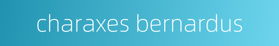 charaxes bernardus的同义词