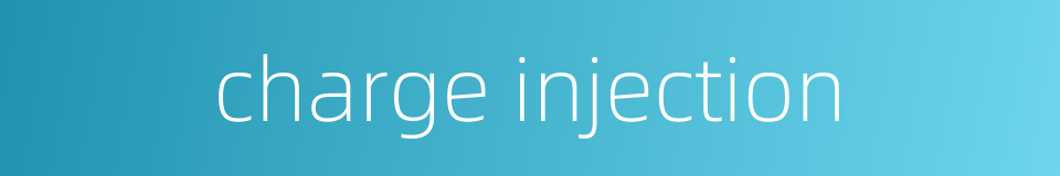 charge injection的同义词