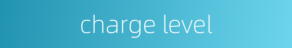 charge level的同义词