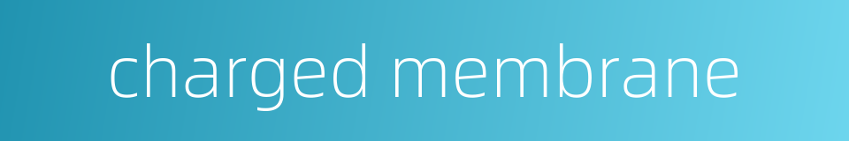 charged membrane的同义词