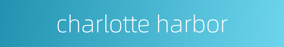 charlotte harbor的同义词