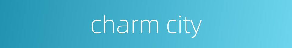 charm city的同义词