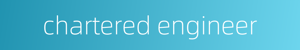 chartered engineer的同义词