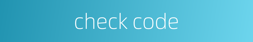 check code的同义词