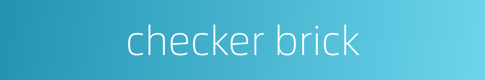 checker brick的同义词