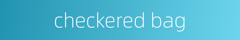 checkered bag的同义词