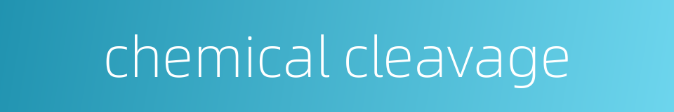 chemical cleavage的同义词