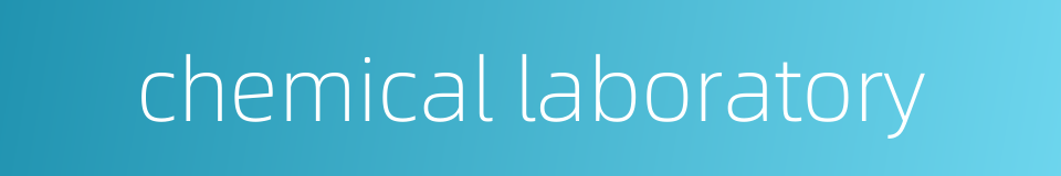 chemical laboratory的同义词