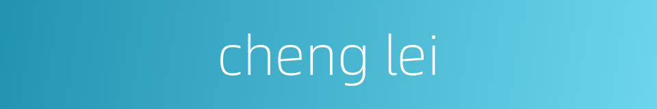 cheng lei的同义词