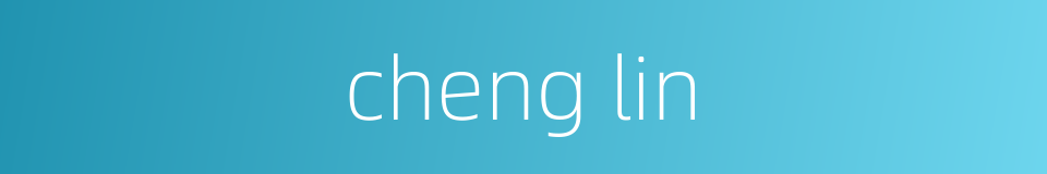 cheng lin的同义词