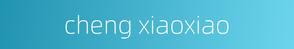 cheng xiaoxiao的同义词