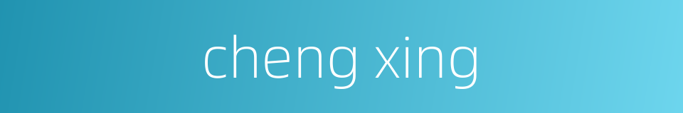 cheng xing的同义词