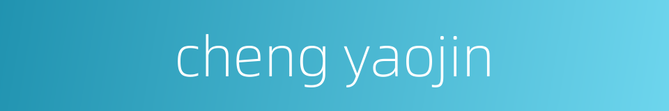 cheng yaojin的同义词