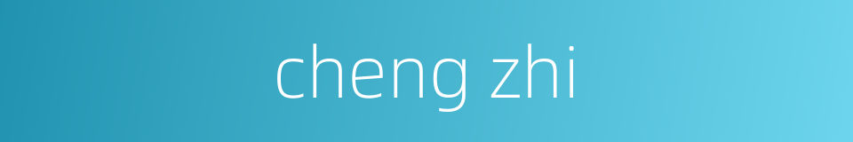 cheng zhi的同义词