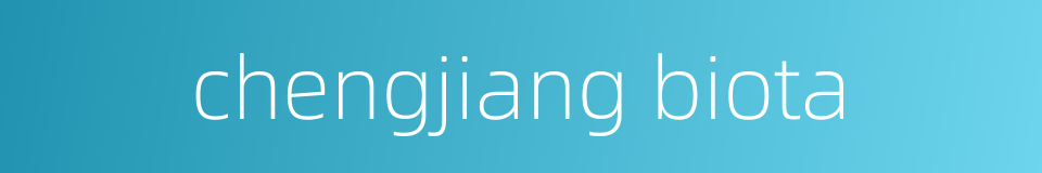 chengjiang biota的同义词