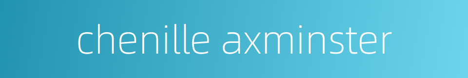 chenille axminster的同义词
