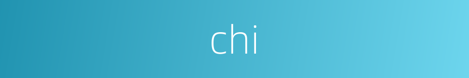 chi的同义词